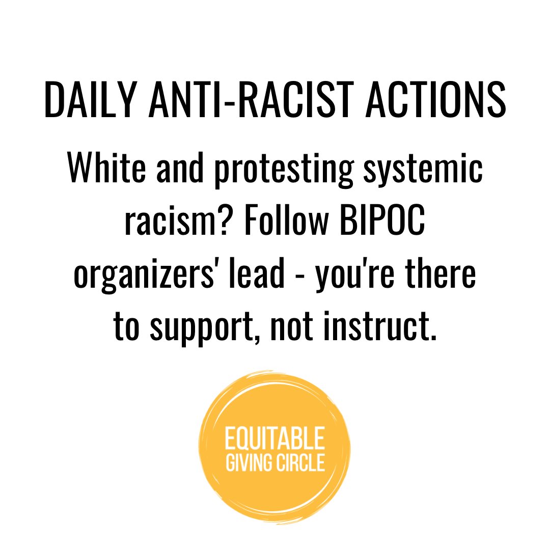equitablegiving's tweet photo. #Listen #Learn #DontCenterYourself #SupportTeam #BlackLivesMatter #BLM #PowerToThePeople #Activism #NoJusticeNoPeace #AntiRacist #AntiRacistAction #FightSystemicRacism #EquityForAll #WhoseStreetsOurStreets #EquitableGivingCircle https://t.co/ZqVXP156wp