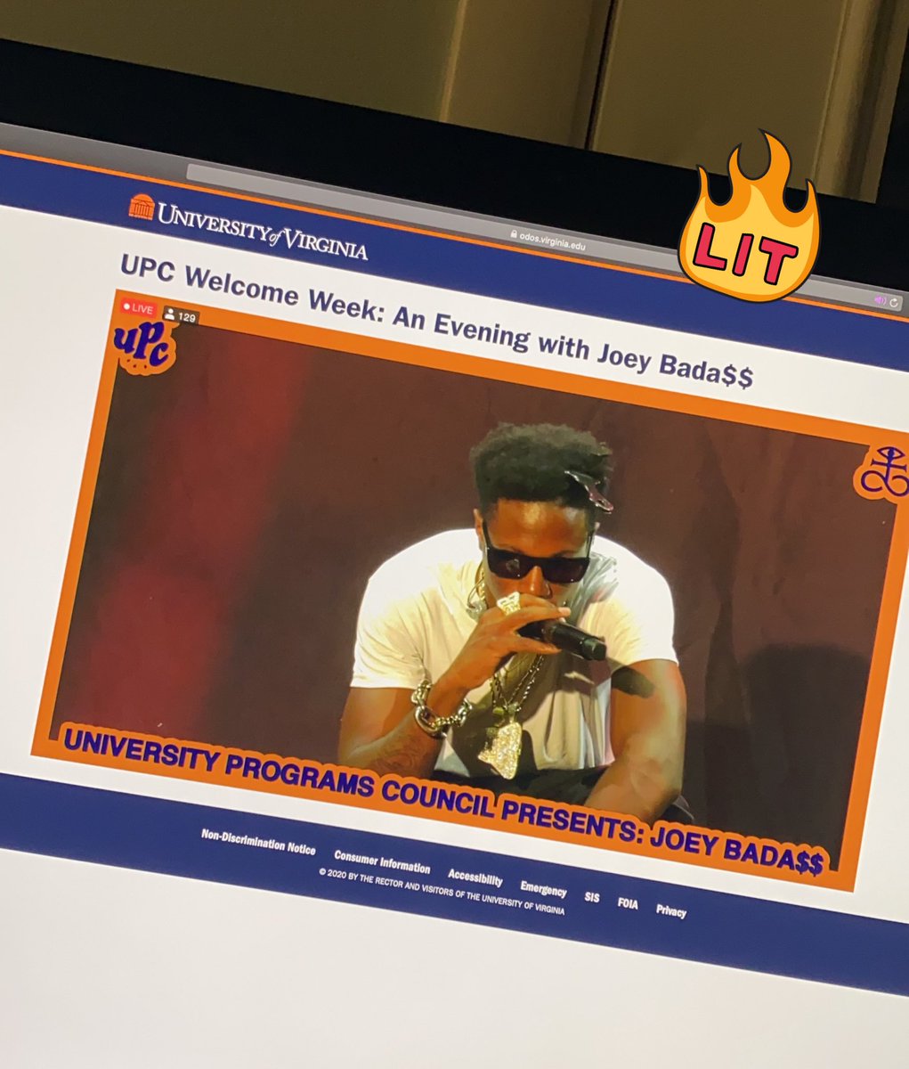 uvaupc's tweet photo. @joeyBADASS says this is his first virtual concert!!!! https://t.co/MSNNtVNKSI
