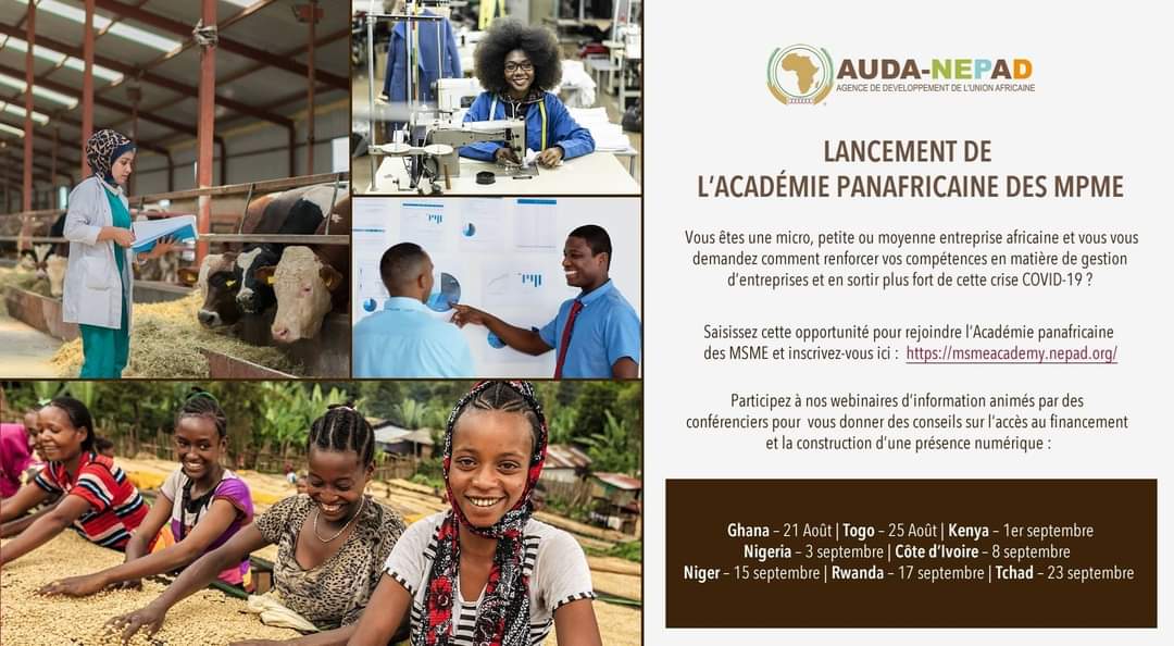 StartoppZone's tweet photo. L'AUDA-NEPAD  lance un programme de soutien aux MPME à travers l'Afrique. L'un des sous-programmes est la MSME Academy, qui vise à renforcer les capacités des MPME en Afrique. ⬇️⬇️ https://t.co/hHZmtdwC52