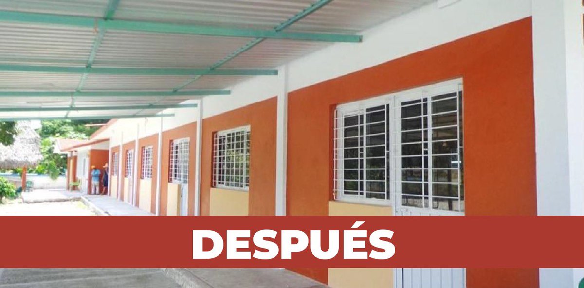 Los gobiernos neoliberales apostaron al abandono de la infraestructura educativa. 
Nosotros, poco a poco, estamos rescatando nuestras escuelas, para muestra un botón, miren el cambio del telebachillerato Paso del Progreso, en el municipio de #Tecolutla.

Estamos cumpliendo.