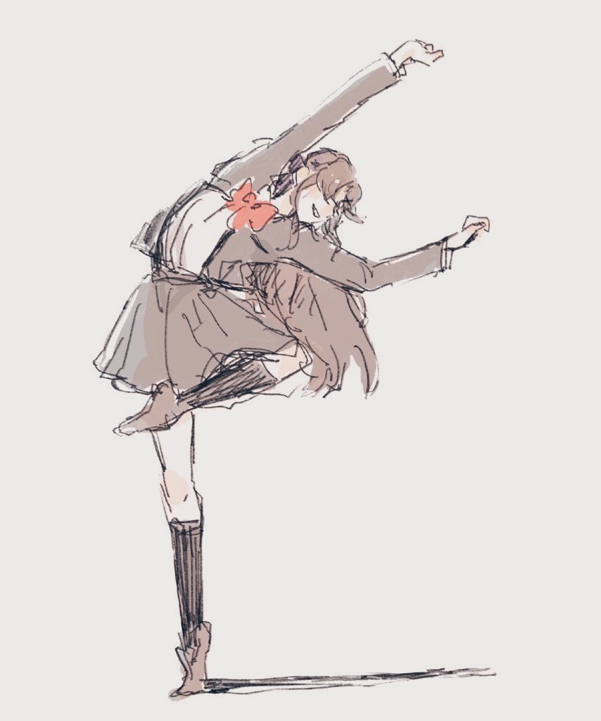 「踊ってるの描くの楽しいね 」|スフキのイラスト