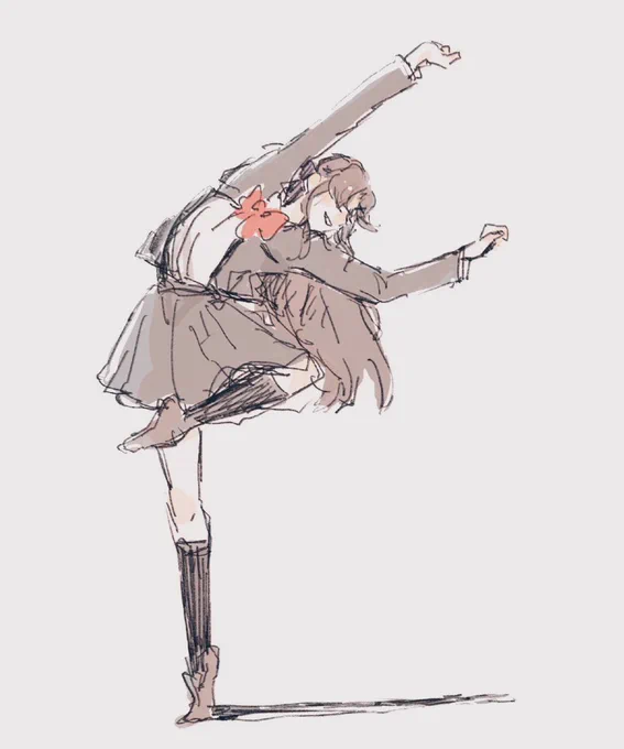 踊ってるの描くの楽しいね 