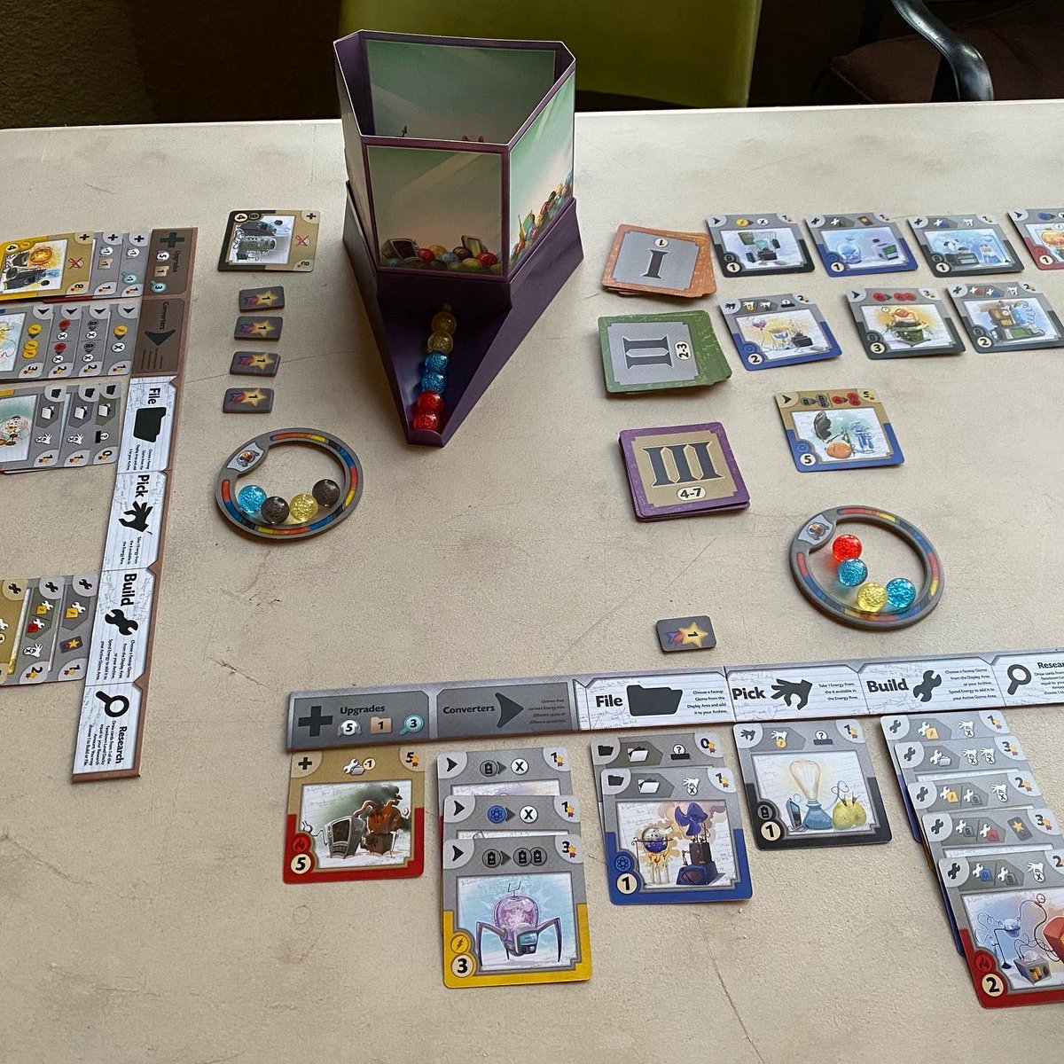 LostGravityGms's tweet photo. Gizmos from @CMONGames is a great way to relax on a Saturday evening. The bubbles in the marbles are mesmerizing when you look closely!
#lostgravitygames #boardgames #games #tabletopgames #gamenight #familygames #gaming #bgg #boardgamegeek #gizmos #cmongames #closeup https://t.co/uGG2GwlFrJ