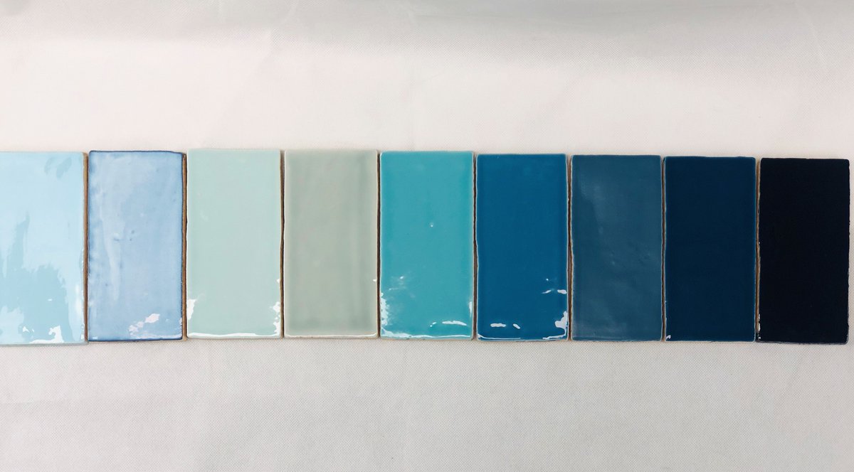 RMSNaturalStone's tweet photo. Our European hand-made-look tiles come in over 35 different colours! Here are some of the blues. How stunning?
#rmsmarble #europeantiles #bluetiles #handmadelook https://t.co/lEnn62DipZ