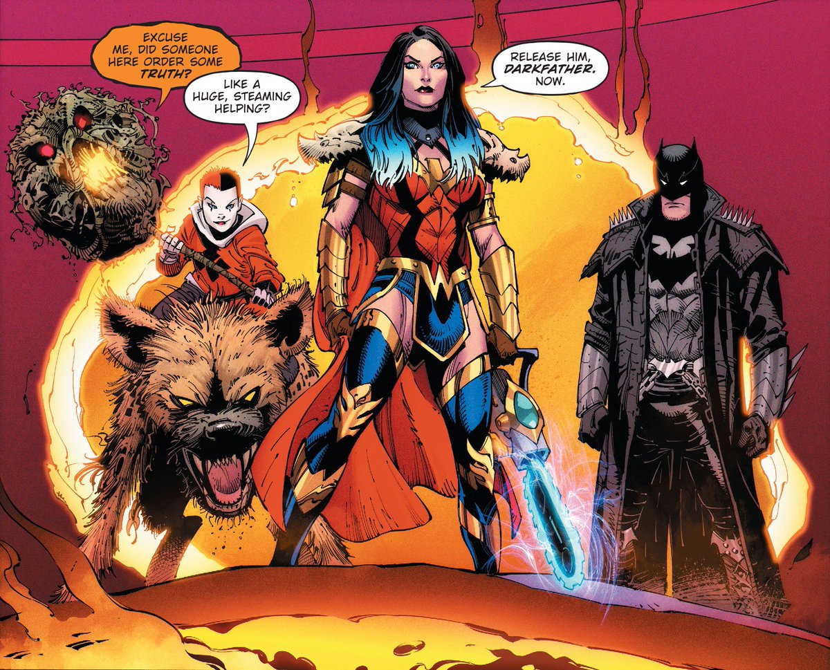 jorge_p2000's tweet photo. Alright this right here is one of my favorite panels of #DeathMetal so far. Cheers and thank you to @Ssnyder1835, @GregCapullo and the rest of the team for giving us this amazing event, and very excited for Tuesday’s #TrinityCrisis one-shot of this event. https://t.co/pPyr2ODIe1