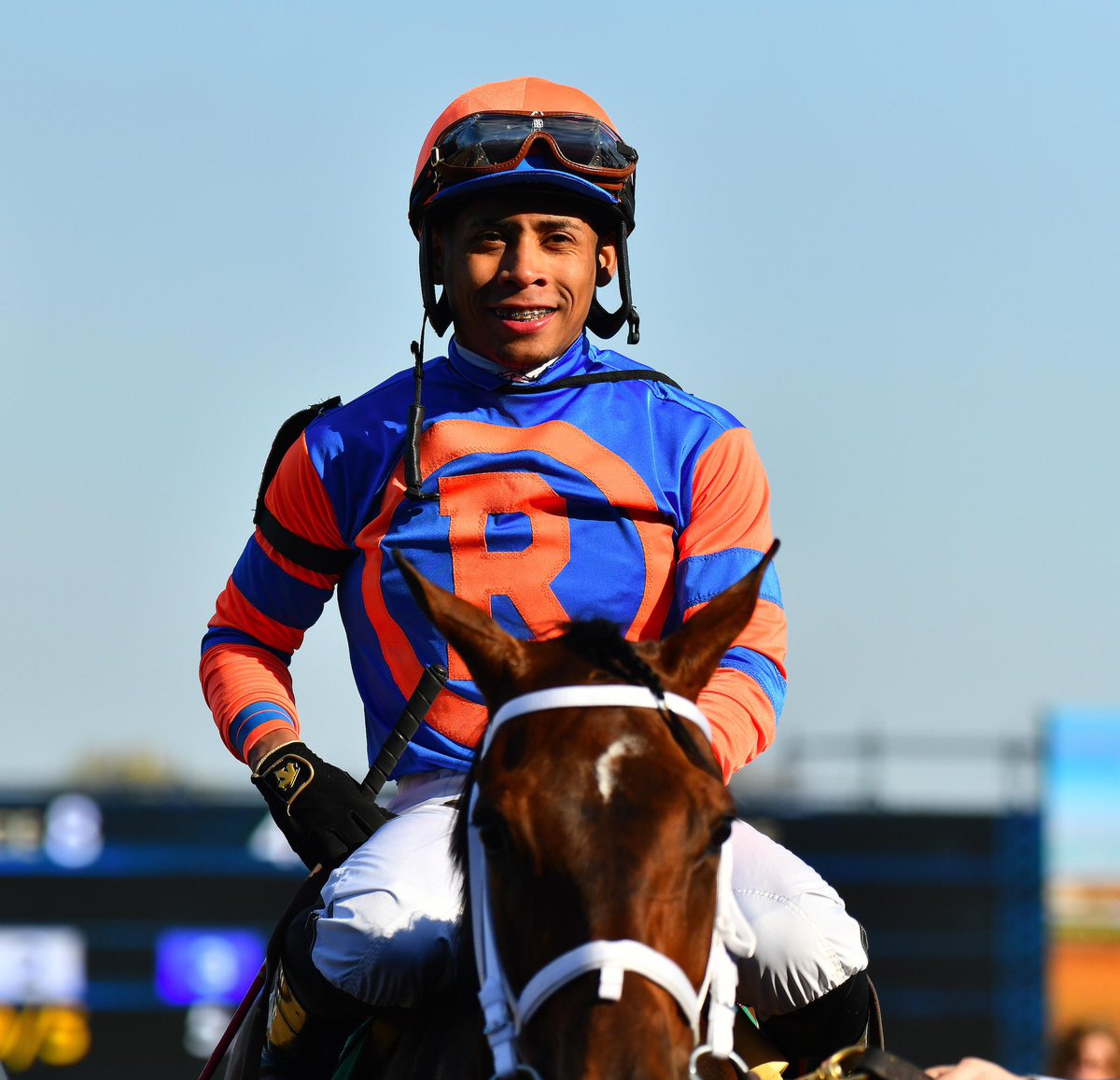 WEPA! Puerto Rico pride at the Kentucky Derby as the winning jockey and 2nd place jockey are both Puerto Rican. 
Winner: John Velazquez, 48 (left)
2nd: Manuel Franco, 25 (right)
