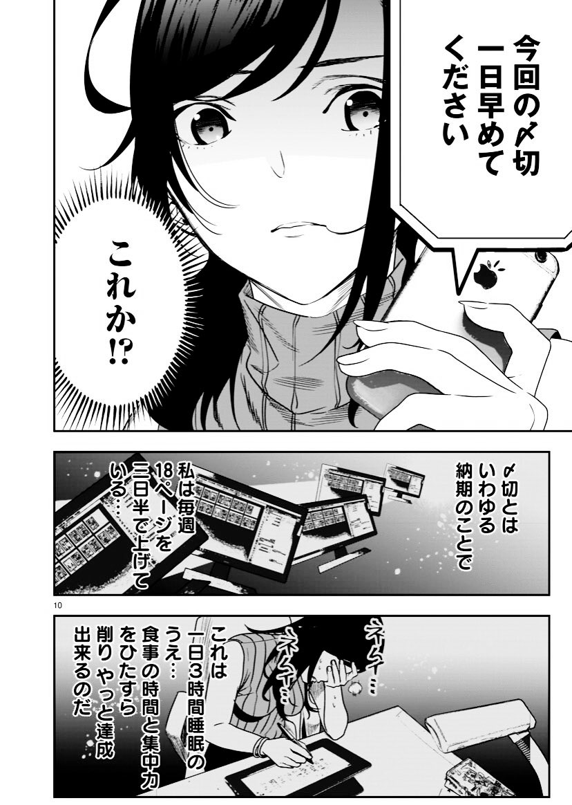 「原稿(仕事)の納期が一日早まった時の美人漫画家」#それでもペンは止まらない 