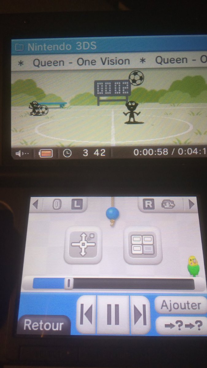 axoll_normand's tweet photo. Bon, j'ai relancé ma #3DS, et j'ai redécouvert cet excellent studio son. Avec les excellentes courses d'Excitebike sur le rythme de la musique et le mini-jeu Game & Watch...
Trop de souvenirs d'un coup 😓
#StudioSon #Nintendo3DS #Nintendo https://t.co/amJPhiJ8pS