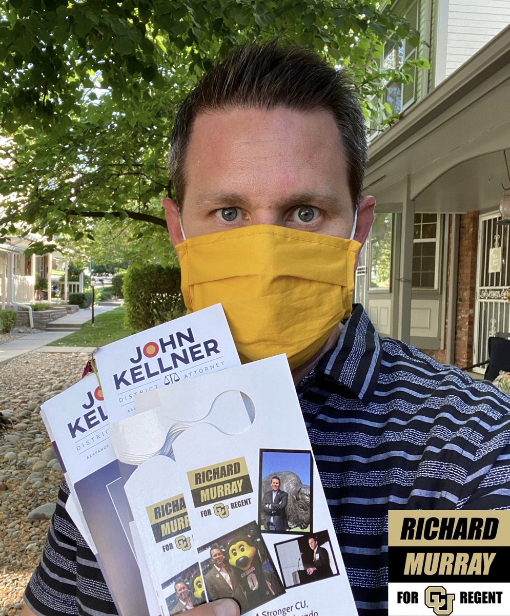 RichardMurray_1's tweet photo. 💯degree heat 🔥 wasn’t going to stop me from walking in Arapahoe Co. today, meeting voters &amp; spreading our positive message of a Stronger CU &amp; a Better Colorado! I am 💯% committed to my alma mater as a @CUBoulderAlumni. CU has been a central part of who I am for 20 years.(1/2) https://t.co/JZv32Y5ZHs