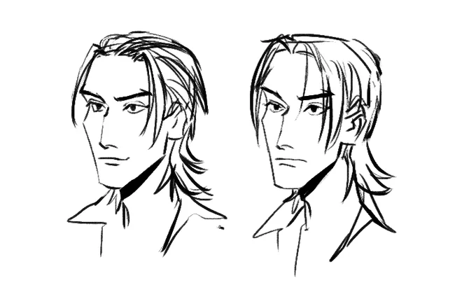 thinking about hair.... and how ppl draw the same face and have it look like the same person what 