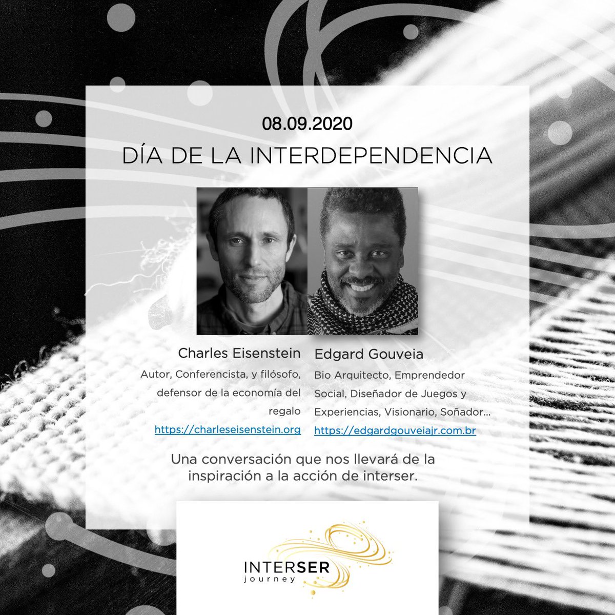 salomreyes's tweet photo. En gozo y gratitud por ser parte de Interser Journey, el hilo consciente que teje propósitos para crear el mundo más bonito que nuestros corazones saben es posible!!!.  https://t.co/CF6DuYp1Bb
Registrate aquí
https://t.co/2FIwyCV5pw
08.09.2020 día de la Interdependencia https://t.co/vaGYl9XrJz