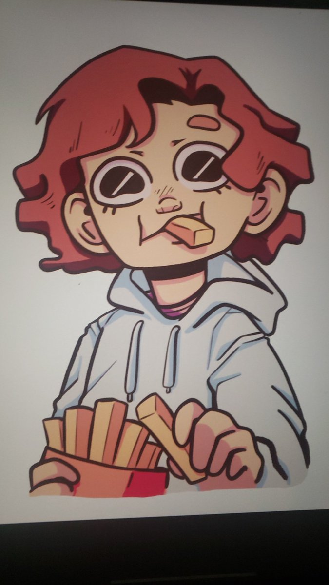 eden_fries's tweet photo. It's me eating fries haha just a little doodle. Trying to make another emblem https://t.co/Ie2CX4T1FY