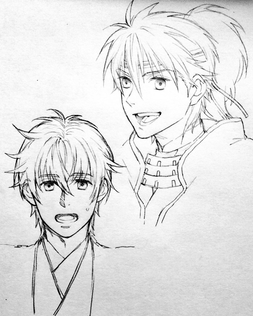青龍らくがき…五月兄さん難しくてバランスが変だ?個人的に幸村は描きやすいタイプかも。 