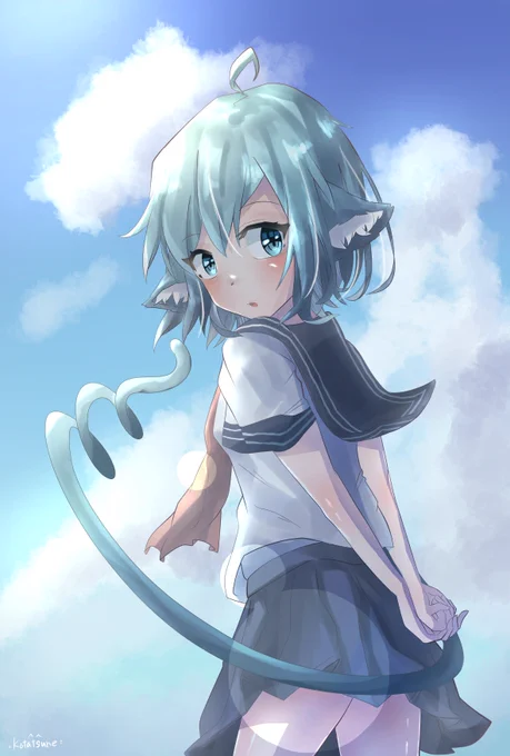 天気がいいね#絵柄が好みって人がいればいいなぁ #ケモ耳 