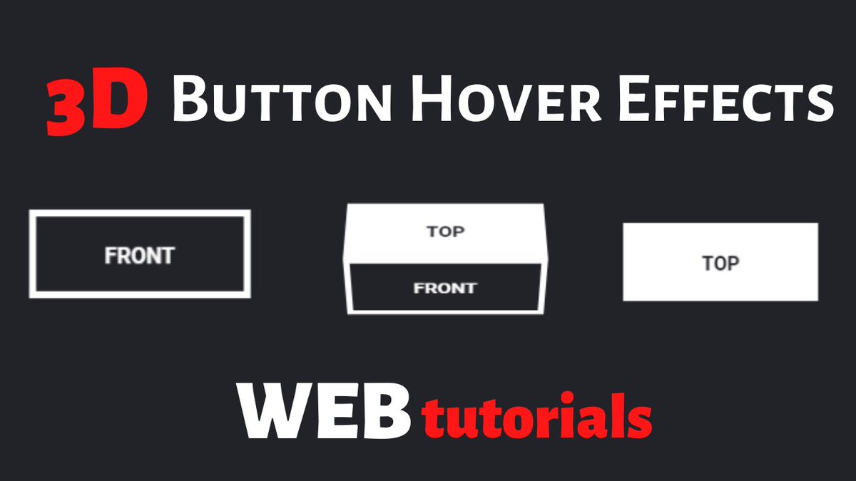 WebTutorials8's tweet photo. 3D Button Hover Effects  Semitransparent Button  HTML and CSS3

🎥https://t.co/RiKxPN9al9

#css #css3 #html #html5 #webdesign #web #webdevelopment #webdeveloper #webdevelopers #reactjs #desing 
#PHP #javascript #webtutorials #uidesign  #programming  #webtutorial https://t.co/V14RDz1V0a