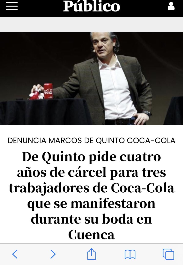 AlfonsoRiosV's tweet photo. Todo mi apoyo a lxs trabajadorxs de @cocacolaenlucha que debido a la pelea por defender sus puestos de trabajo se ven sometidxs a un intento de criminalización. Concentración en #Cuenca el 9 de septiembre https://t.co/7sWrNqdPNA