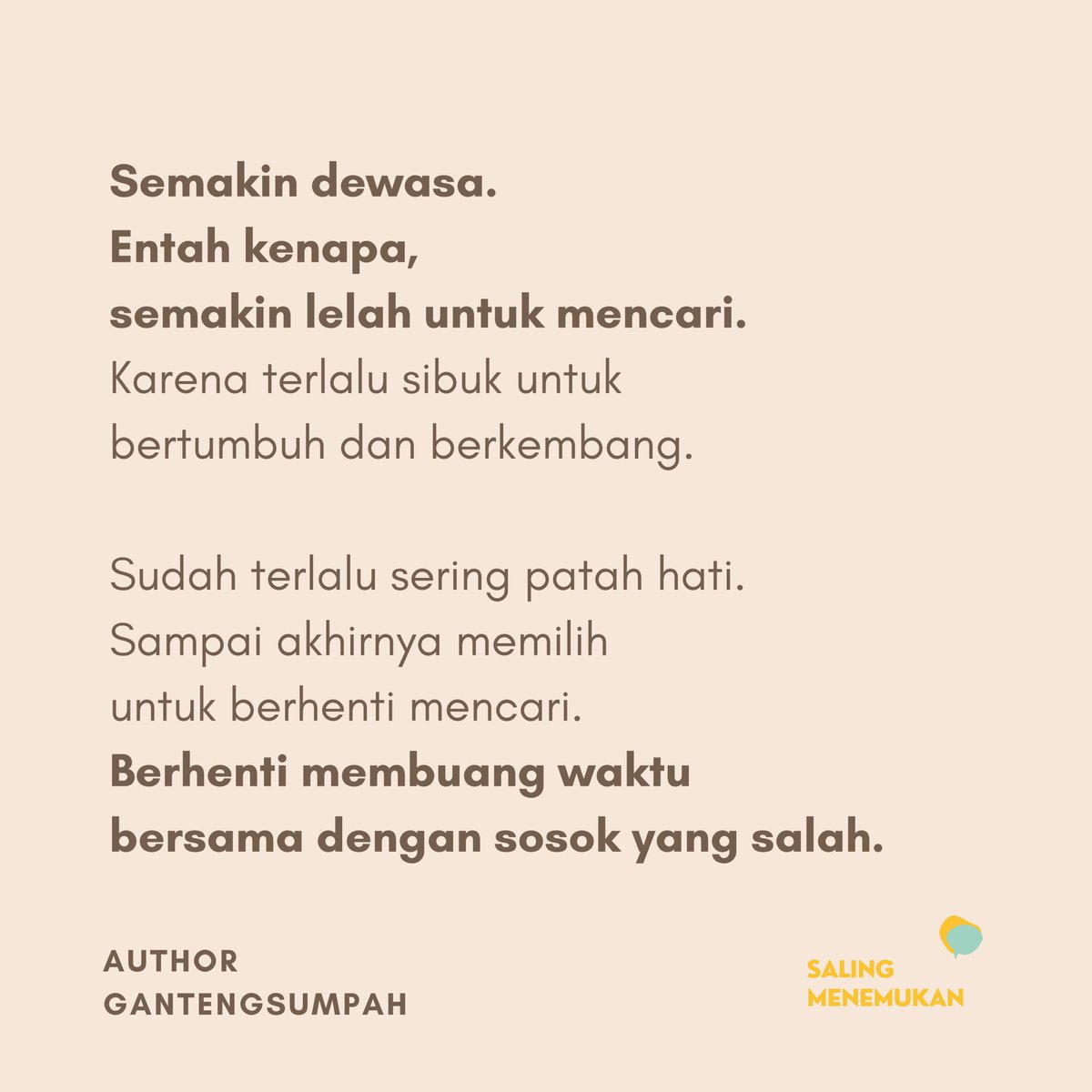 gantengsumpah's tweet photo. Tenang. Sabar. Semesta akan membantumu menemukan dirinya. https://t.co/Nsg4MYw3Sh
