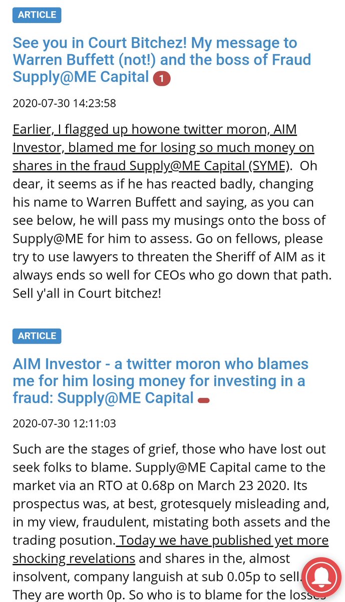 AbuseMarket's tweet photo. 'Tiny Tears' @tomwinnifrith 😢 complained yesterday about being trolled and harrassed by #SYME shareholders. #SYME is of course a company he's trolled and harrassed for months. Tom also attempts to charge people to read his trolling, and now to read his hurt at being trolled. https://t.co/OAGlLXRF2V