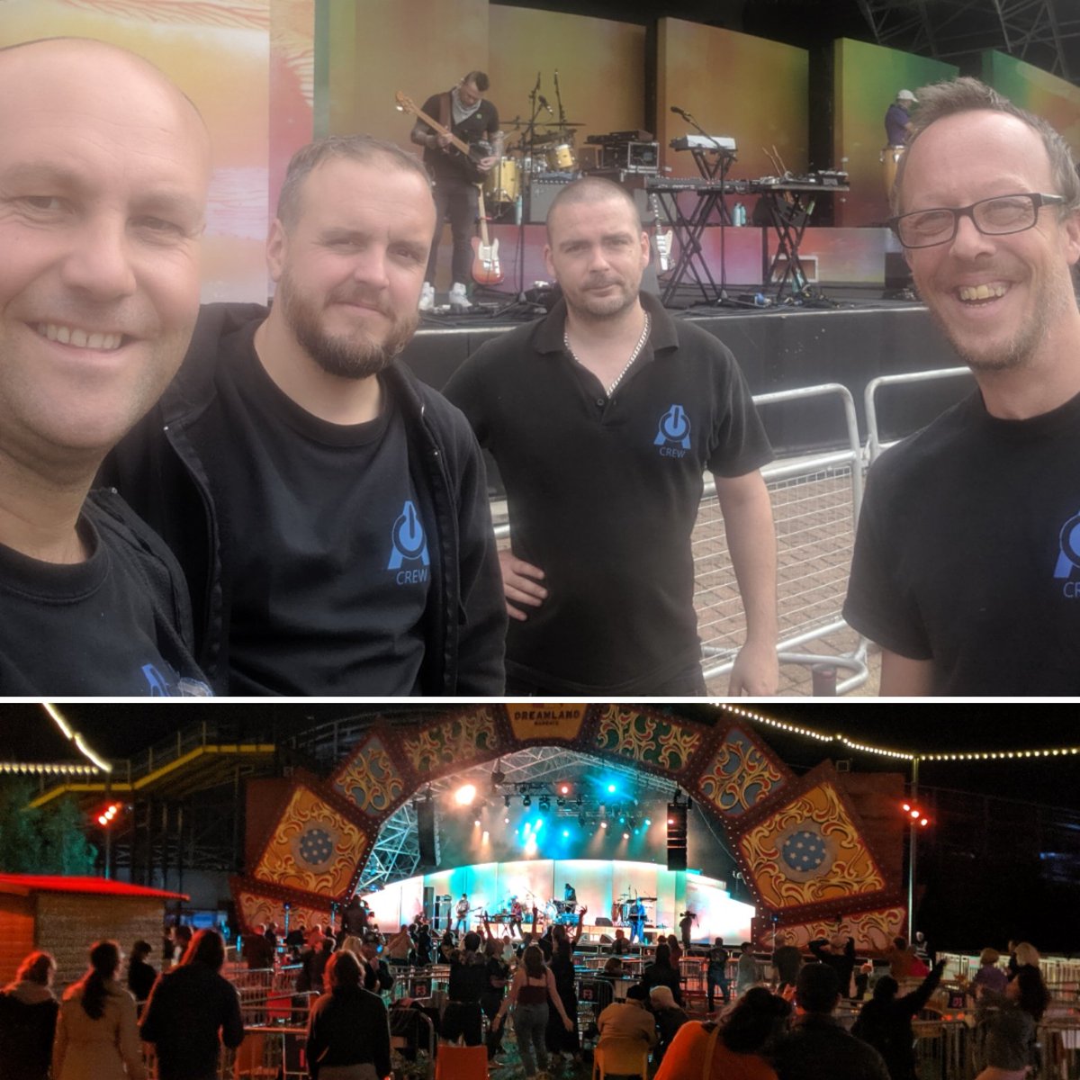 apcrewuk's tweet photo. Well done Team.. our #1stgigsincelockdown with a #SocialDistancing audience setting up Hot Chip at Dreamland #margate #outdoorgig #livemusic #WeMakeEvents #APCrew https://t.co/PEUw5LTIPL