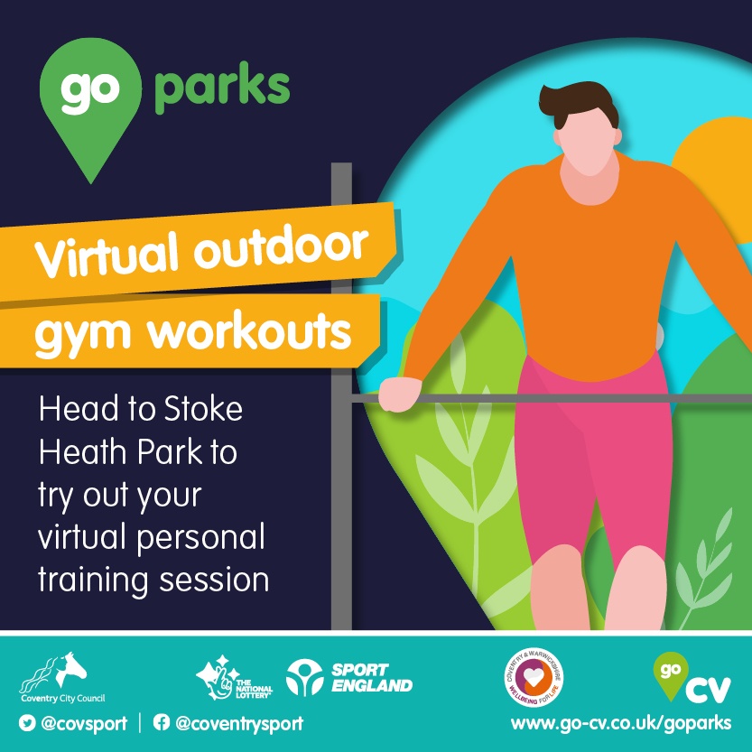 Head to Stoke Heath park today to get a professional, virtual, workout for FREE using the outdoor gym equipment! Scan the QR code next to the gym equipment to find @cvlifenews’ coach, Scott Sowerby, taking you through the work-out. #GoParks @kamrancaan1
