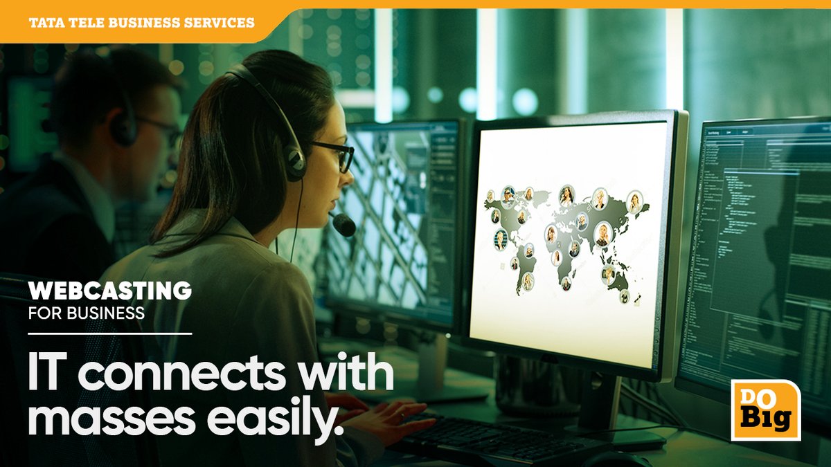 TataTeleBiz's tweet photo. #WebcastingServices from #TataTeleBusinessServices helps the #IT sector allocate work to the designated people, hold #webinars and function efficiently.
Know more: https://t.co/fQsR3GRtNE
#Webcasting #Collaboration #Connect https://t.co/LSnyMqXjW9