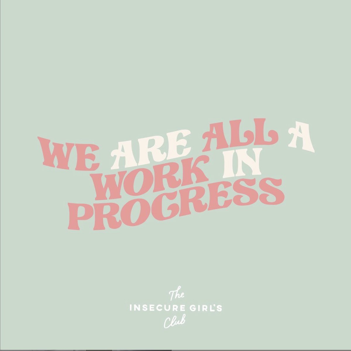 ... because striving for progress is better than the endless quest for perfection 👏