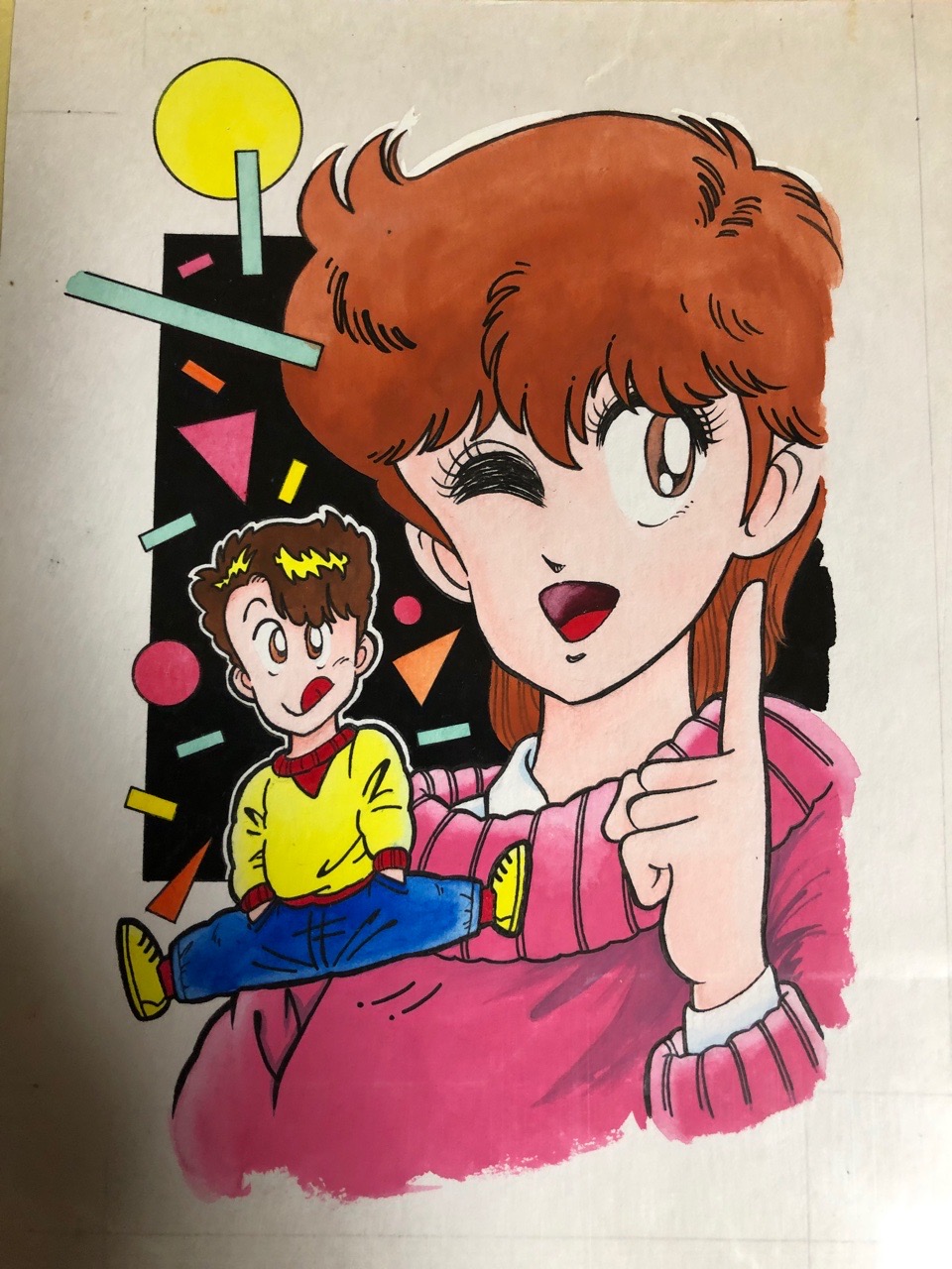 あおきけい みかまる Rt Midoh333 適当にファイルしていたイラストや カットの整理を始めたんだけど 80年代に週マガで連載した らじかるdreamin のイラストが出てきた 本屋さんのレジの所に置いてもらった宣伝カード用だったかなあ T Co