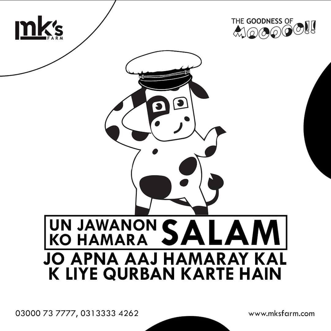 FarmMks's tweet photo. 6th September Defence Day of Pakistan
THE GOODNESS OF MOOOOO!!
We are launching Soon
29 days to go
#6thSeptember2020 #DefenceDay2020 #Pakistan #PureMilk #NoHumanTouch #Freshmilk #OrganicMilk #GoodTaste #MKSFarm #MKSDairy #NoAddedIngredients #Nopreservatives #HomeDelivery https://t.co/CFJSASa8hu