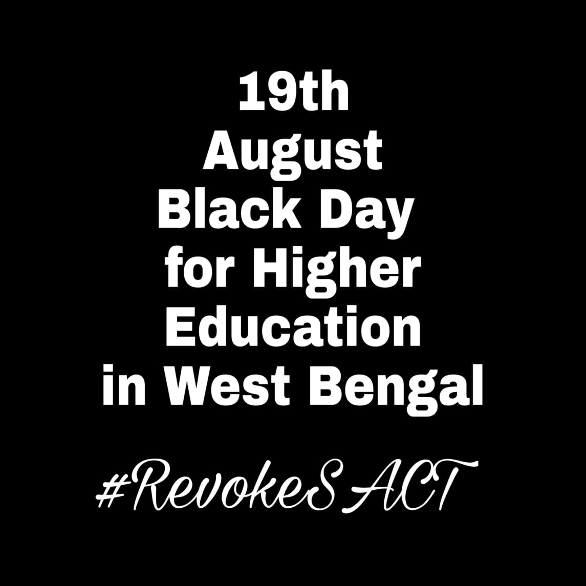 Subrata62794328's tweet image. Protest against SACT by @MamataOfficial Govt's unethical decision. We fight for #RevokeSACT #Save_HigherEducation_Wb  #RIPCSC @swapan55 @DrRPNishank @ugc_india @HRDMinistry @jdhankhar1 @SuPriyoBabul @Sujan_Speak  @IamSumanDe @calcutta_news @abpanandatv @Zee24Ghanta