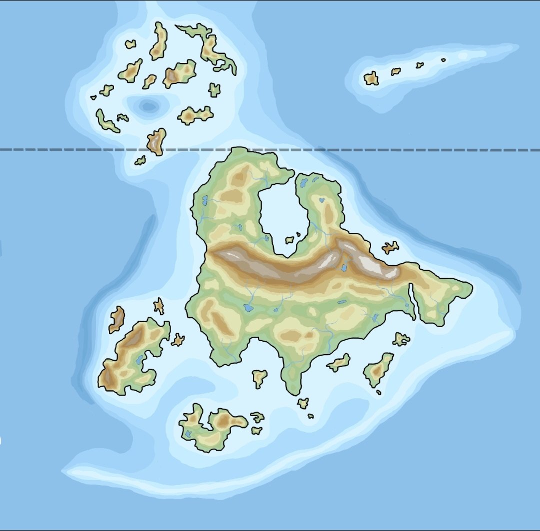 After many hours of work I'm VERY proud to present the latest map of Tosormi ❤️

#worldbuilding #amwritingfantasy