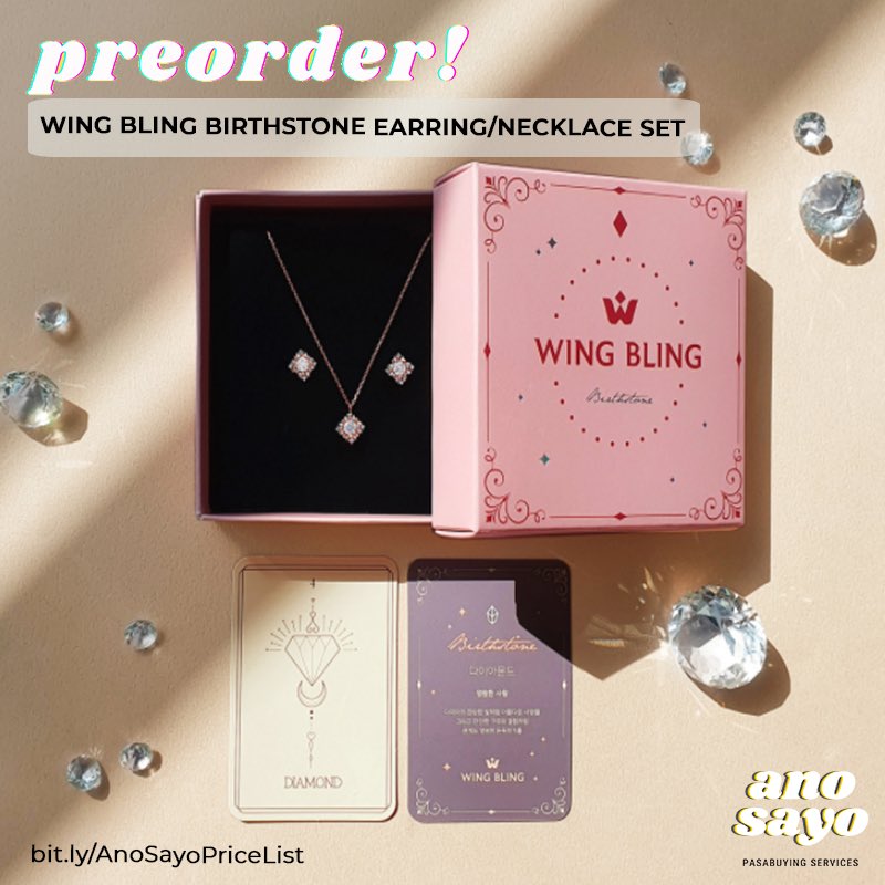 anosayo__'s tweet photo. WING BLING 🤍🤍🤍
BIRTHSTONE EARRING/NECKLACE SET - PREORDER NOW - DM US ✨

#anosayo #pasabuyph #preorderph #koreanfinds #koreanitemsph #koreanmerch #wingbling #earrings #necklace https://t.co/9bHhBZVXBc