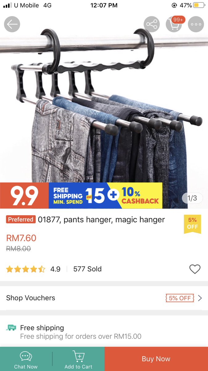 28) CLOTH & JEANS HANGER To save up some space korang blh beli yg ni. Kedai luar pun ada jugak rasanya mcm Ninso & yg lain2. Siapa yg ada bnyk jeans blh letak mcmtu! Yg duduk hostel tu blh relate if ada byk jeansBoth tu dlm kedai yg sama https://shopee.com.my/product/87980602/2762211040?smtt=0.0.9