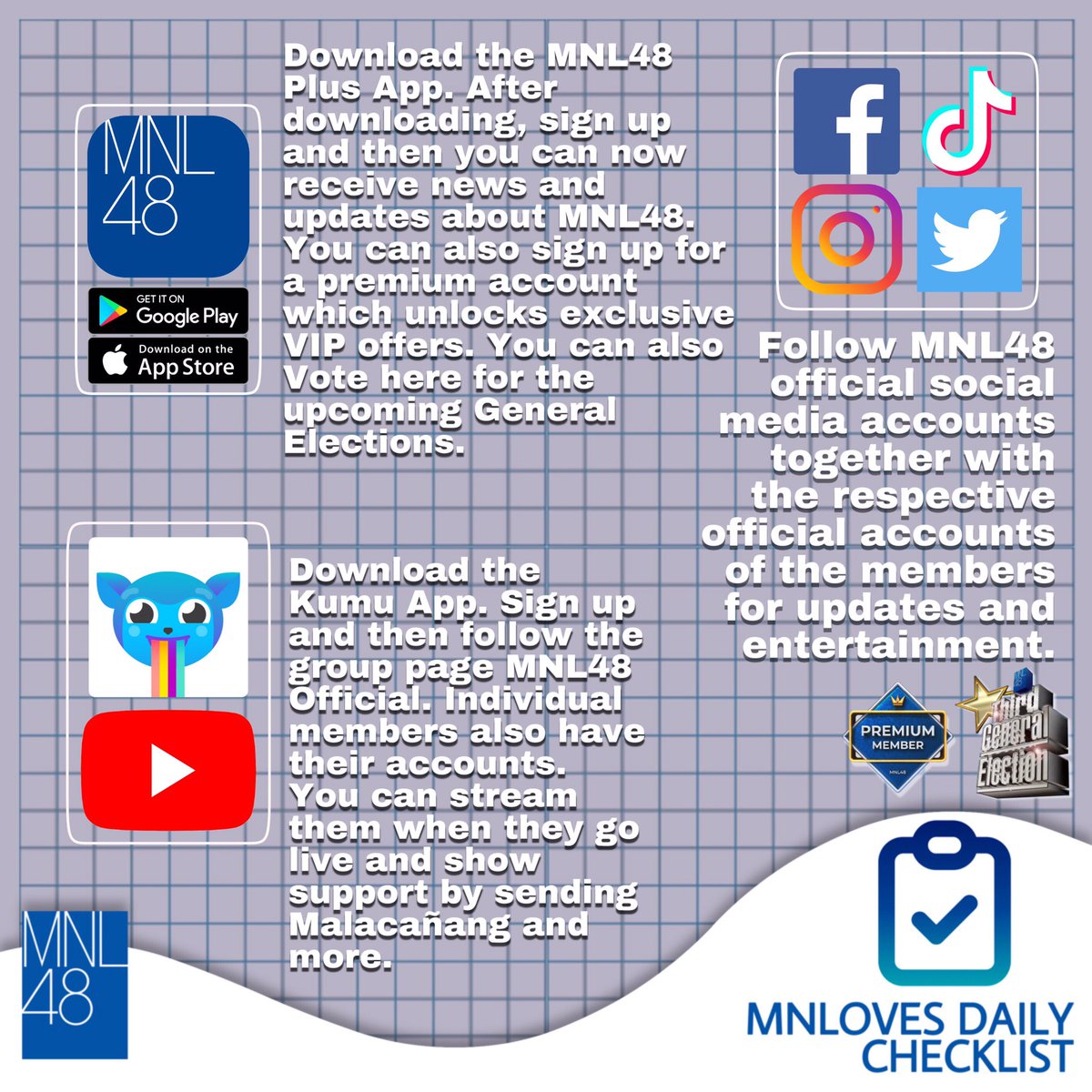 ppopidol48's tweet photo. MNLoves!! Listed among these photos are the sites you can visit, apps you can download and shops you can visit so that we can easily promote the girls. This way, we can help them have higher social points.

@SkipGoat_ 
#MNL48oniWantASAP 
@mnl48official https://t.co/BrpCM8GdaD