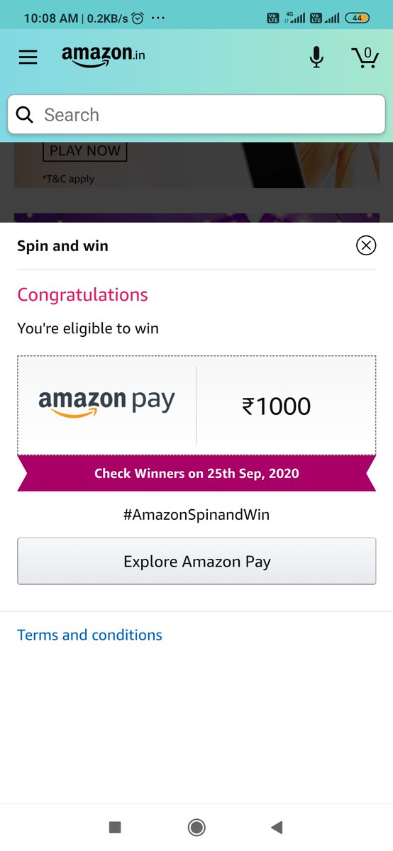 a_hamraj's tweet photo. #amazonspinandwin https://t.co/wJcG07ZwKo