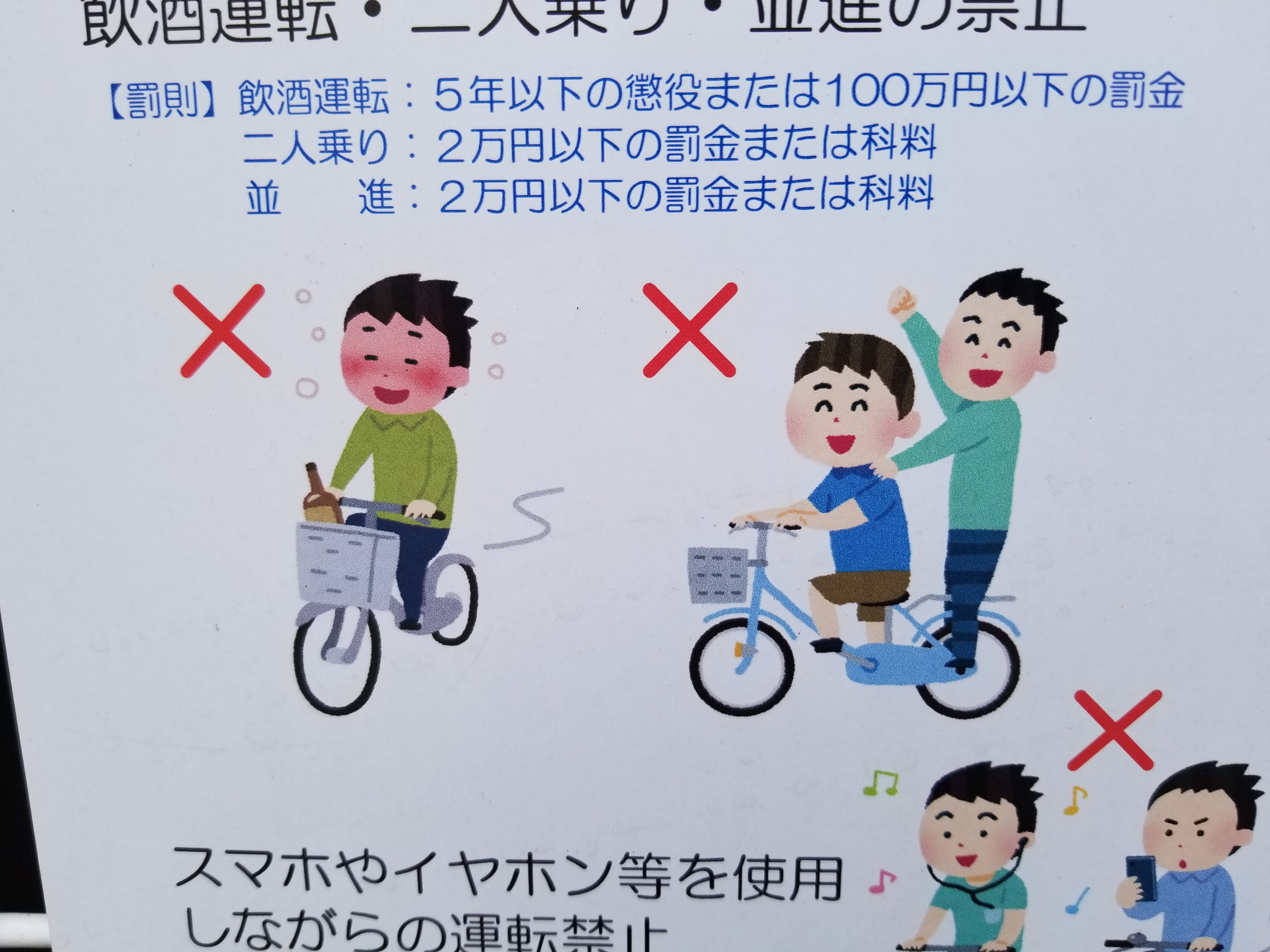 三浦靖雄 登録524号は富士見台駅の駐輪場に貼ってある 自転車安全利用五則 練馬区交通安全課が設置してます 使用は 自転車 の二人乗り のイラストなど でも自転車の二人乗りって全然見なくなりましたね いらすとや いらすとやマッピング