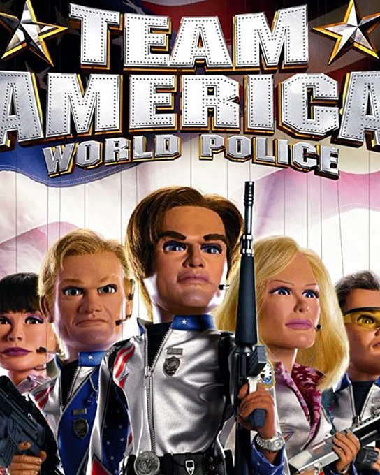 Quite possibly the greatest movie of all time. Watch it again... You'll thank us. #teamamericaworldpolice<a href="/tag/teamamericaworldpolice"class="tags"><span>#teamamericaworldpolice</span></a>