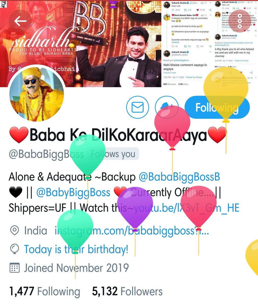 Wishing you a very happy birthday bro . @BabaBiggBoss 

May God fullfil your all dreams . 

Stay healthy n happy . 

God bless you.  Baba 

#HappyBirthdayShiv