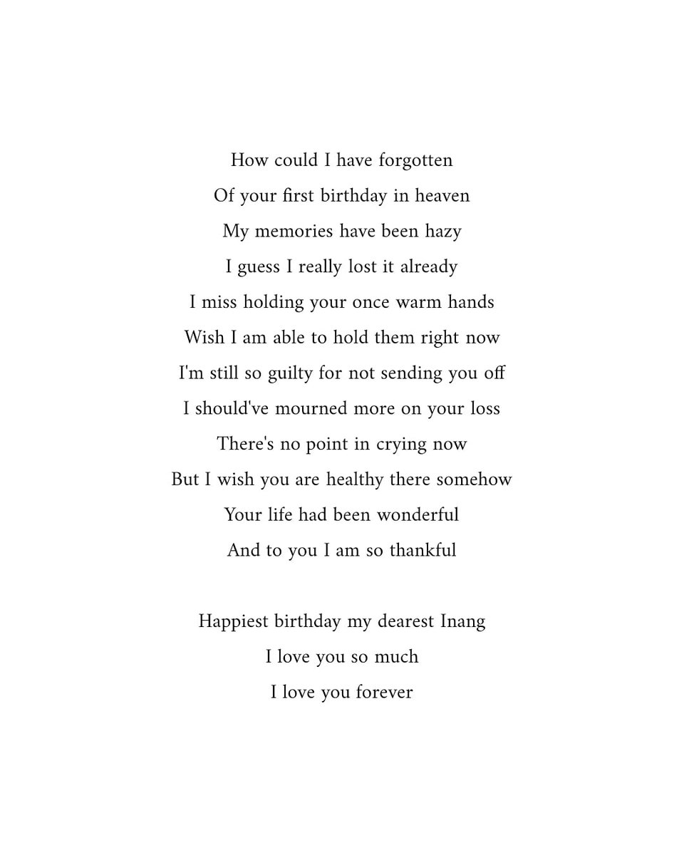 ventingmakina's tweet photo. Happiest birthday to you. And I'm so sorry too.
#ventingmachine
#sadpoet #depressed #lonelyquotes
#thoughts #feelings
#poet #poetry #poetryporn #poetrycommunity
#freeverse
#writer #writersociety
#writing #writingcommunity
#lifequotes #grieving #death #grandma #birthday https://t.co/LfG7P1LGMX