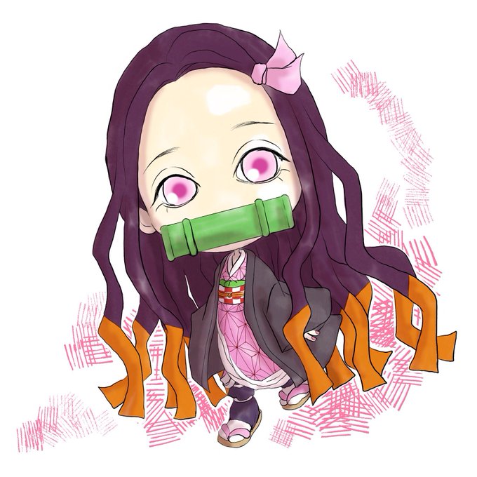 もにまいこ＊絵描き＊さんがTwitterに投稿した竈門禰豆子(鬼滅の刃)のイラスト。
