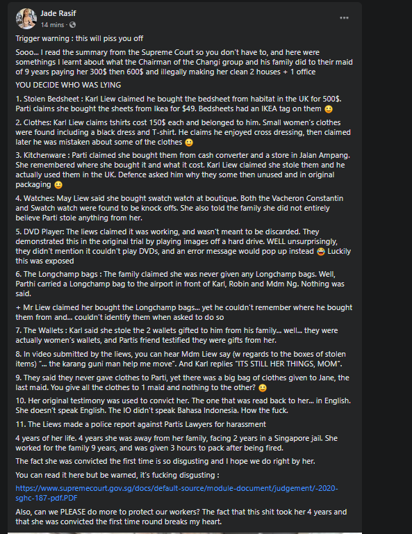 DJ and influencer Jade Rasif summarised the Supreme Court judgement and says that Yani's initial conviction was digusting and that we should do more to protect workers. How did it take 4 years for justice to prevail?
