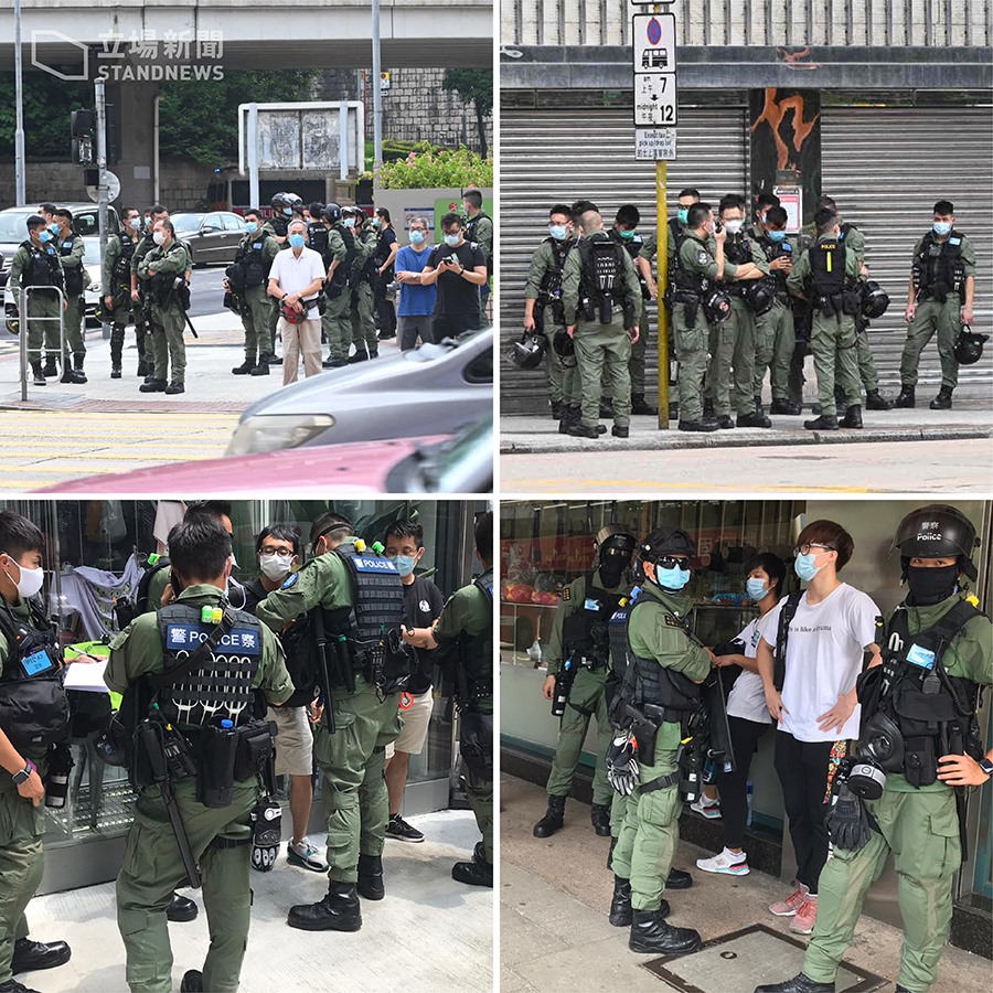 Police said on their FB they found three bags of rubbles on a back lane near the rally's starting point and would investigate who put them there.Meanwhile stop and search is widely carried out in Yau Ma Tei and Mong Kok along the marching route - via  @StandNewsHK