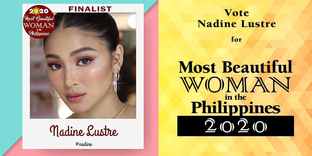starmometer's tweet photo. Vote for #NadineLustre in the finals of #MostBeautifulPinay2020:

1 Like = 10 votes
1 Retweet = 10 votes

Voting on Twitter will end on September 22, 2020 at 12:00 noon. You can also vote for her on FB, IG, and Online Poll. https://t.co/VAys3tdXTB https://t.co/HHy6PsUu9i
