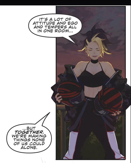 Reading the KDA comic again and how Akali talks about how hard recording can be literally just reminded me of my TD comic and how it's kinda like that ? LIKE DID I BIG BRAIN THIS PART https://t.co/p3Euzxlbfv 