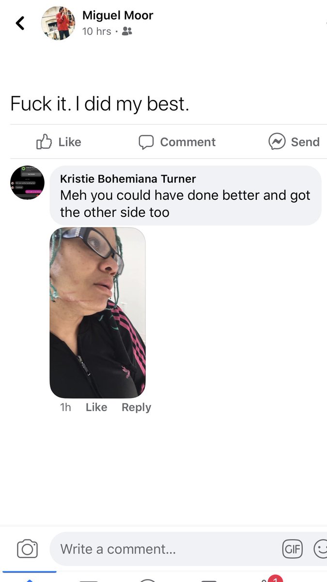 selfglowsis's tweet photo. This was sent in by a women who is being abused by a man named Miguel. His Twitter is @hc_mmoor1868.Not only does he inflict physical/verbal abuse to her, he openly calls people the N word. His facebook is https://t.co/Lg8JEj64dX. Please Retweet to gain awareness. (440) 941-7563 https://t.co/XSov7vSlcx