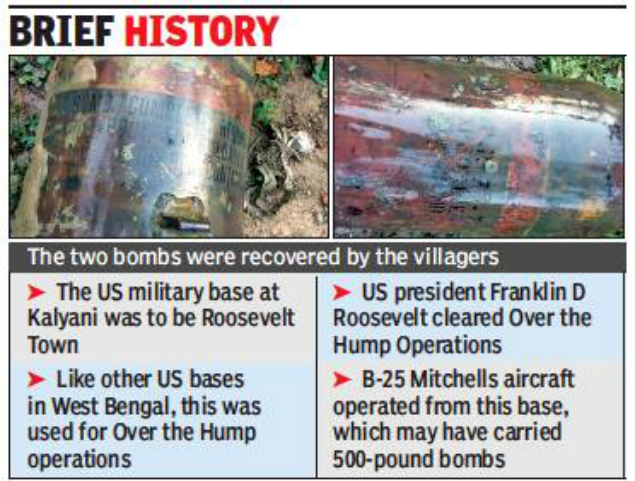Except: the land wasn't a blank slate, was it? In 2018, villagers discovered two WW II-era bombs in Hanshkhali (a neighbouring village in the Kalyani sub-division). Experts felt they were a part of the Roosevelt Nagar arsenal.