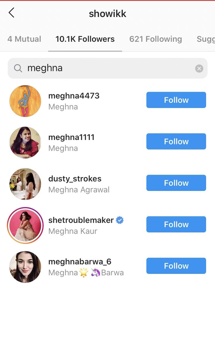 6. Alaya Furniturewala Daughter of Pooja bedi, recently launched with Saif ali khan. Connected with Showik. unfollowed him as soon as drug chat came out7. Meghna KaurMumbai based fashion influencer, unfollowed as soon as drug chat came out.8. Aashit Kumar & Parvez Chaudhary