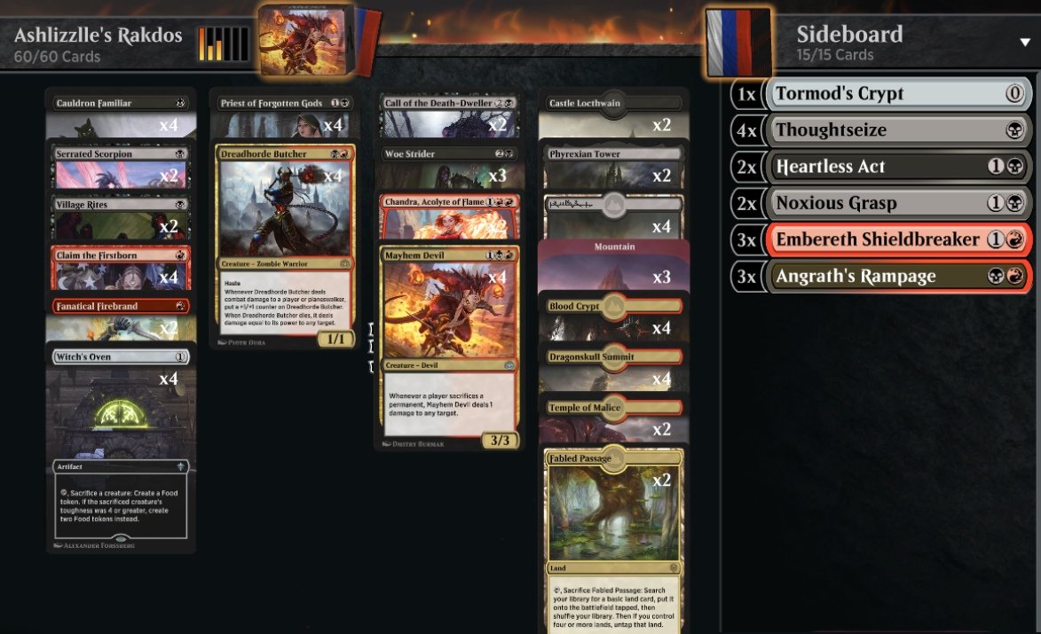Luchevit's tweet photo. Now I played 8-1 historic challenge again.
Thank you @F2K_Ashlizzlle, I was inspired by your decklist 🖤❤️.
@MTG_Arena @MTG_Arena_META
#MTGArena #MTGA #MagicTheGathering #mtg #historicmtg #mtghistoric https://t.co/WGxps2KfhV