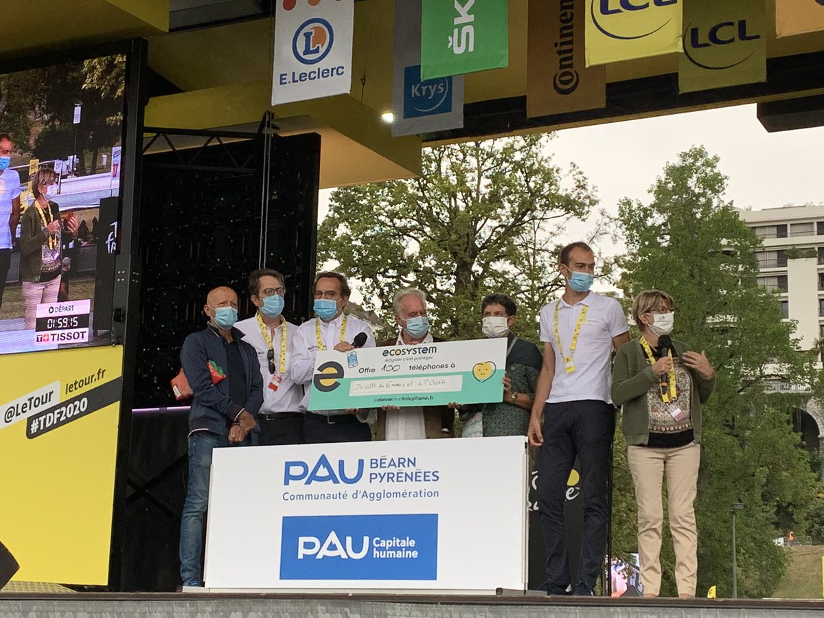 #TDF2020 : <a href="/LeTour/">Tour de France™</a> de France en partenariat avec Ecosystem offre 100 téléphones reconditionnés au profit des plus démunis ! 💛
#tdf #tourdefrance2020 #TourdeFrance