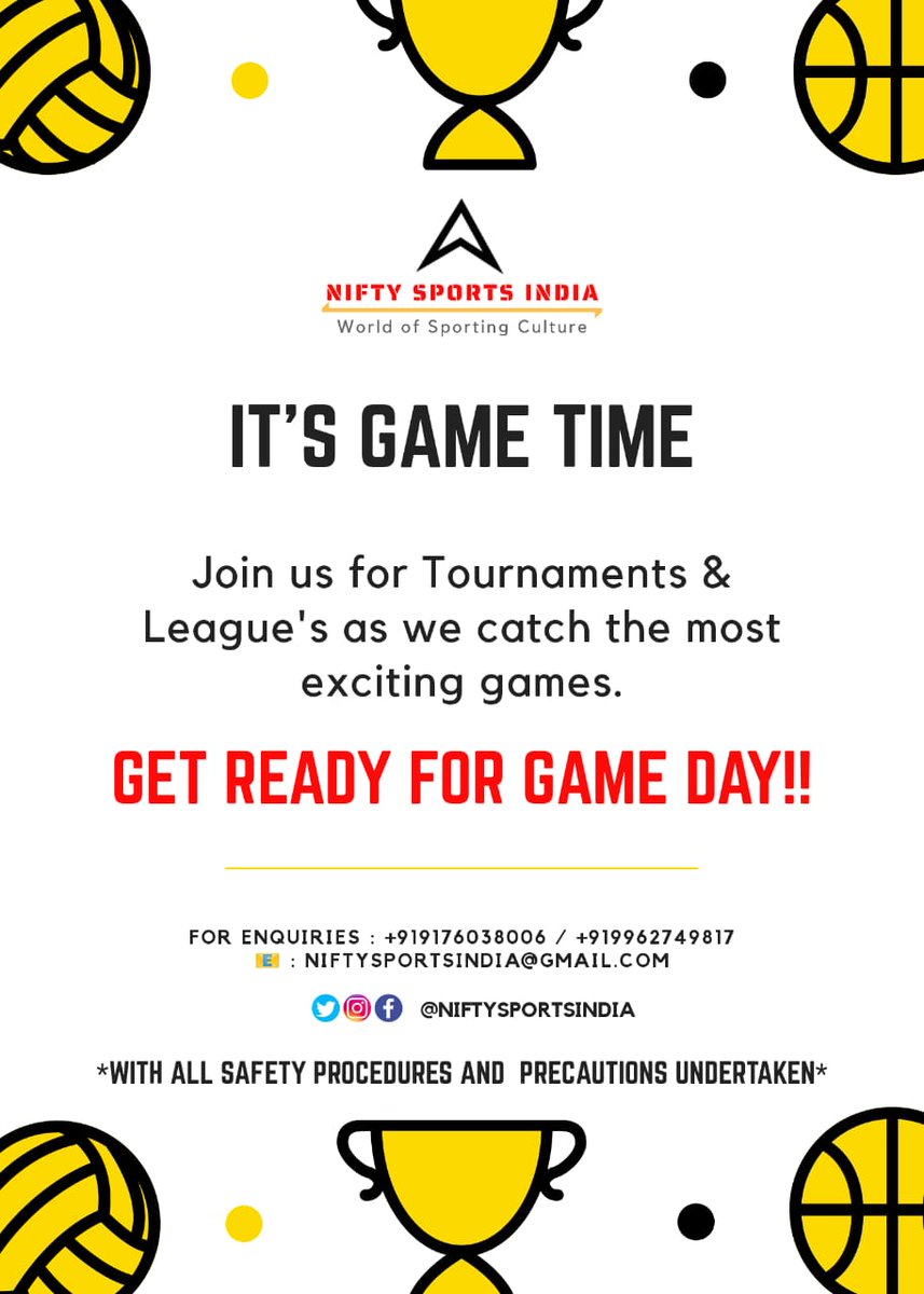 NiftySports's tweet photo. Get ready folks 😎🏅
#niftysportsindia  #niftysports #nifty https://t.co/txfuXDCyQU
