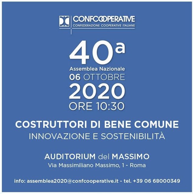 #SaveTheDate #CostruttoriDiBeneComune siamo a un mese esatto dalla nostra assemblea. In una delle fasi più delicate mai vissute puntiamo ancora una volta a rendere protagonisti le donne e gli uomini delle nostre cooperative. Loro sono #CostruttoriBeneComune <a href="/ItaCooperativa/">Italia Cooperativa</a>